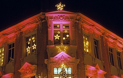 Weihnachtsbeleuchtung in der Krahnstraße 43 (Prelle-Shop) - Osnabrück