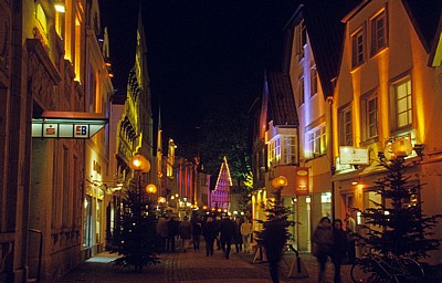 Weihnachtsbeleuchtung in der Krahnstraße - Osnabrück