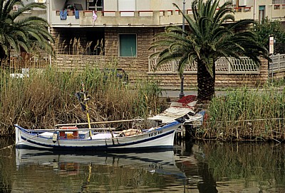Fischerboot auf dem Fiume Temo - Bosa