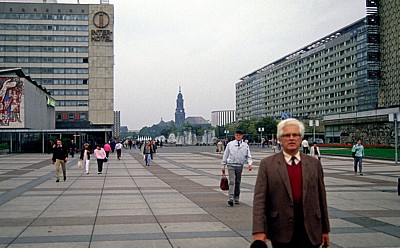 DDR: Prager Straße - Fußgängerzone - Dresden