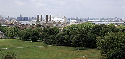 Blick vom Old Royal Observatory: Greenwich Park - London