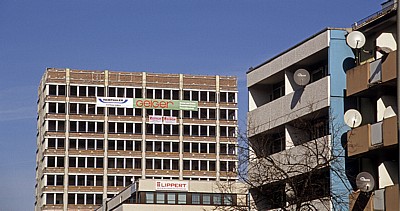 Tegernseer Landstraße (Mittlerer Ring): Sprengung des Agfa-Hochhauses - München