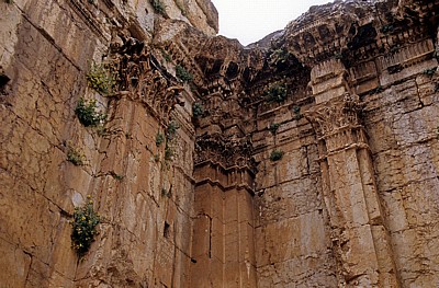 Tempel des Bacchus: Bauschmuck an den Innenwänden - Baalbek