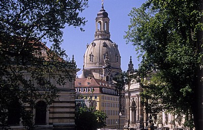 Innere Altstadt: Blick vom Brühlschen Garten auf die Frauenkirche - Dresden