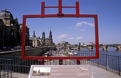 Innere Altstadt: Brühlsche Terrasse - Installation Blicke auf Dresden - Dresden