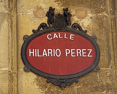 Straßenschild “Calle Hilario Perez“ - Santo Domingo de la Calzada