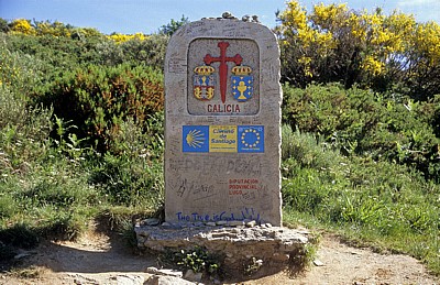Jakobsweg (Camino Francés): Grenzstein nach Galicia - Galicia