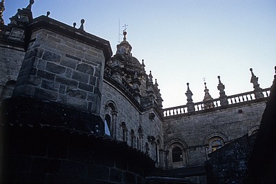Jakobsweg (Caminho Português): Catedral de Santiago de Compostela (Kathedrale) – Teile der Ost- und Nordfassade - Santiago de Compostela