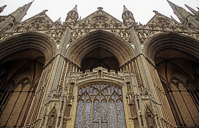 The Cathedral Church of St Peter (Kathedrale): Westfassade - Detail - Peterborough