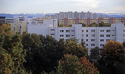 Ostpark: Blick auf Neuperlach - München