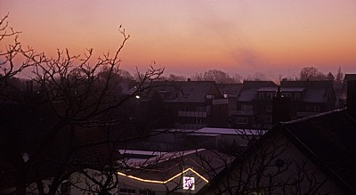 Blumenhaller Weg: Blick nach Osten - Morgendämmerung  - Osnabrück
