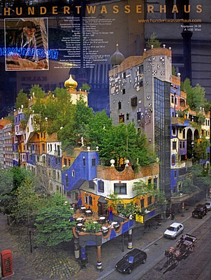 Plakat zum Hundertwasserhaus - Wien
