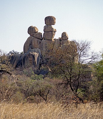Whovi Wild Area: Felsformation - Balancierende Steine: Mother and Child - Matopos National Park