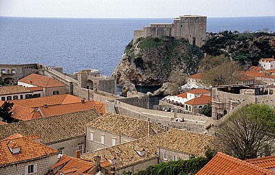 Stari Grad (Altstadt): Blick von der Stadtmauer - Tvrdava Lovrijenac (Festung Lovrijenac) - Dubrovnik