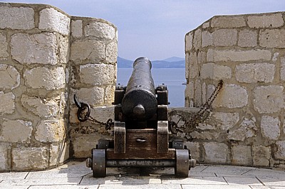 Stari Grad (Altstadt): Kanone auf der Stadtmauer - Dubrovnik