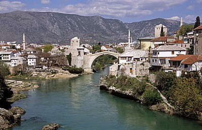 Blick auf die Stari Grad (Altstadt) - Mostar