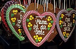 Viktualienmarkt: Lebkuchenherzen - München