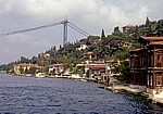 Fatih-Sultan-Mehmet-Brücke im Bau - Bosporus