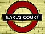 Underground-Schild: Earl's Court - London