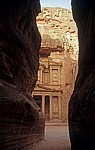 Khazne Firaun (Schatzhaus des Pharao) am Ende des Sik - Petra