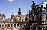 Innere Altstadt: Blick vom Zwinger auf Residenzschloß und Hofkirche - Dresden