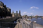 Innere Altstadt: Blick von der Brühlschen Terrasse - Dresden