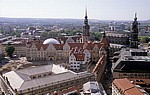 Innere Altstadt: Blick von der Kuppel der Frauenkirche - Residenzschloß - Dresden