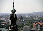 Innere Altstadt: Blick von der Kuppel der Frauenkirche auf die Hofkirche - Dresden