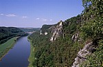 Blick zur Elbe mit dem Wartturm - Sächsische Schweiz