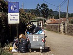 Jakobsweg (Caminho Português): Hinweistafel “Caminho de Santiago“ - Lijó