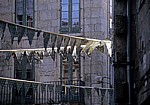 Altstadt: Fähnchen als Straßenschmuck - Santiago de Compostela