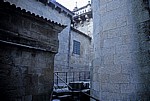 Jakobsweg (Caminho Português): Catedral de Santiago de Compostela (Kathedrale) – Ausgang nach Durchschreiten der Puerta  - Santiago de Compostela