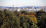 Ostpark: Blick über Neuperlach auf die Bayerischen Alpen - München