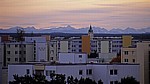 Ostpark: Blick über Neuperlach auf die Bayerischen Alpen - München