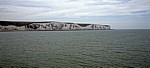 Fähre Dover - Dünkirchen: Blick von der Fähre auf die White Cliffs of Dover (Kreidefelsen) - Dover