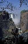 Blick auf Cataract Island (links) und Main Falls - Victoriafälle