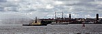 River Mersey: Sea Odyssey - Giant Spectacular (Royal de Luxe): Schiffe begleiten die Giants beim Auslaufen - Liverpool