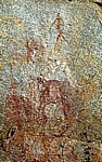 Pomongwe Cave: Felsmalereien (Bushmen paintings) - Matopos National Park