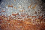 Nswatugi Cave: Felsmalereien (Bushmen paintings) - Matopos National Park