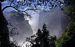 Blick auf Devil's Cataract, Cataract Island und Main Falls - Victoriafälle