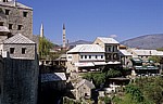 Stari Grad (Altstadt): Blick von der Stari most (Alte BrÃ¼cke) - Mostar